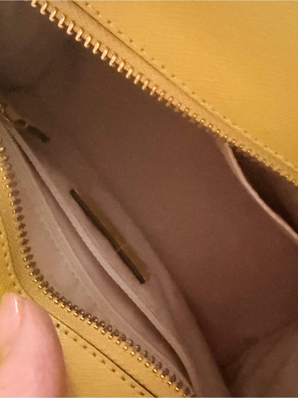 kate spade yellow leather top-handle satchel - Picture 6 of 6